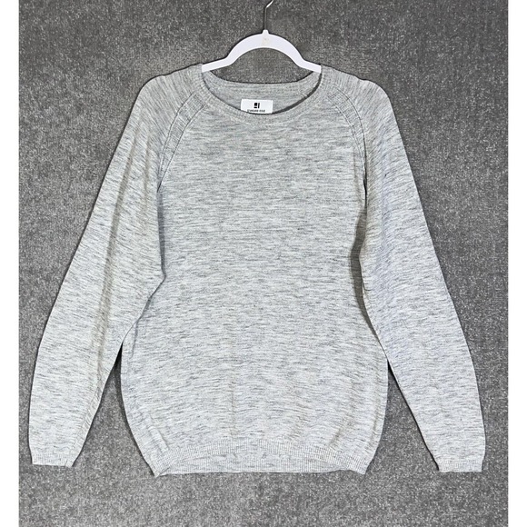 Standard‎ Issue Long Sleeve Knit Crew Neck Pullover Sweater Mens Size Large Gray - Picture 1 of 13